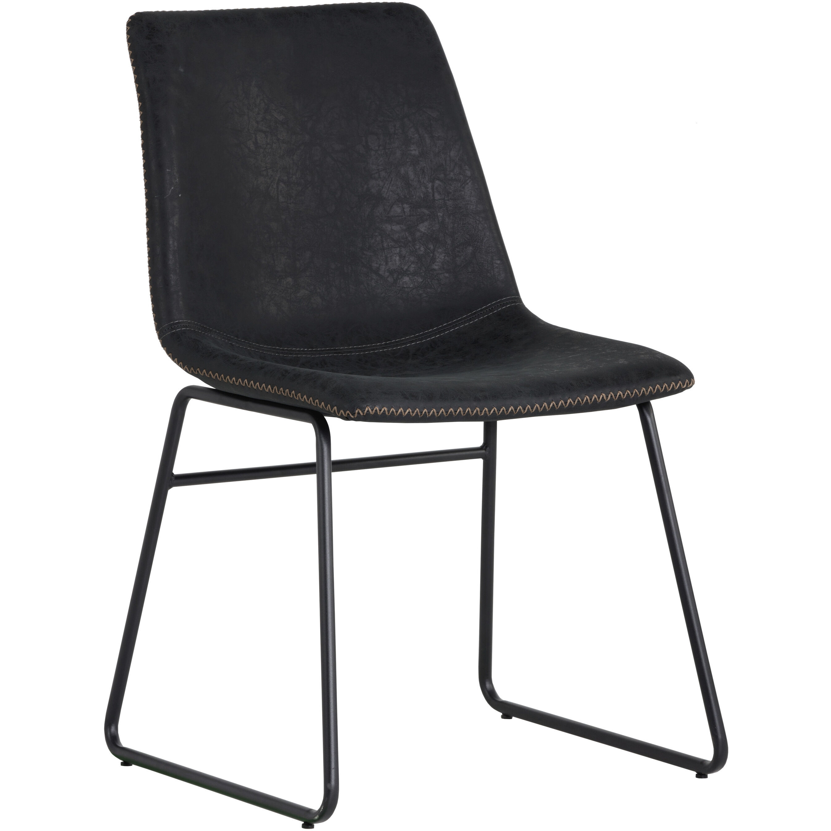 Cal Antique Black Dining Chair, Set Of 2